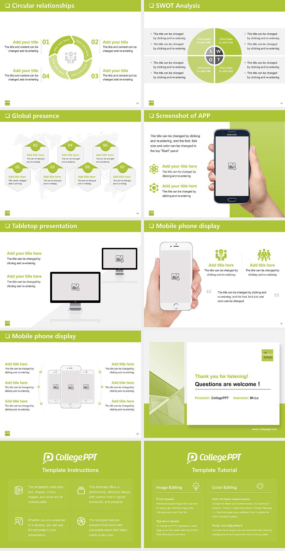 Conway School of Landscape Design General Purpose PPT Template4:3 ratio PPT effect preview image5