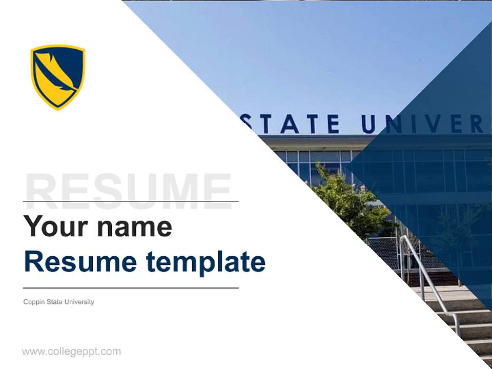 Coppin State University Resume PPT Template4:3 ratio PPT effect preview image5