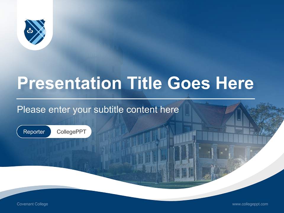 Covenant College Lecture Sharing and Networking Event PPT Template4:3 ratio PPT effect preview image4