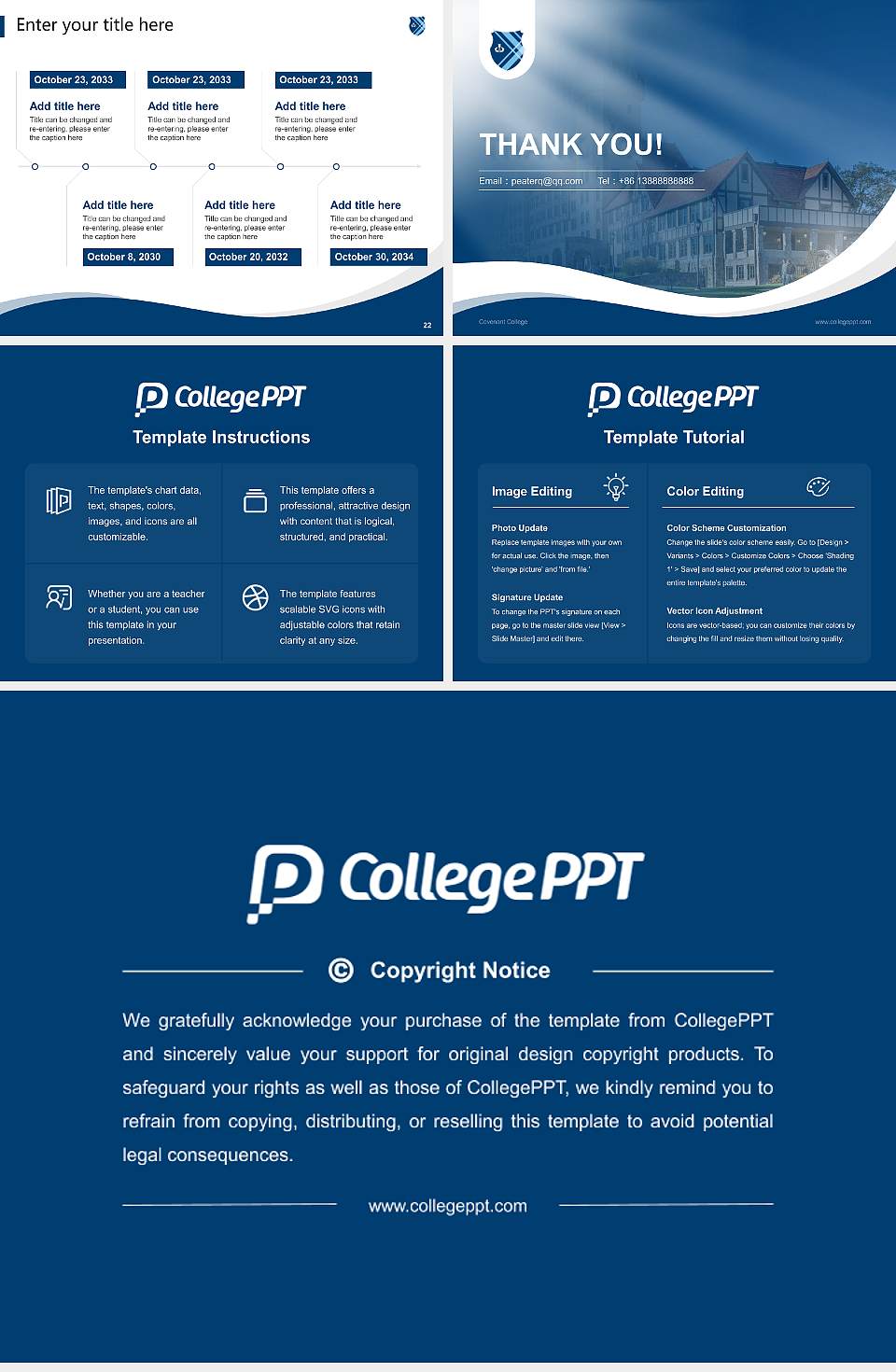 Covenant College Lecture Sharing and Networking Event PPT Template4:3 ratio PPT effect preview image4