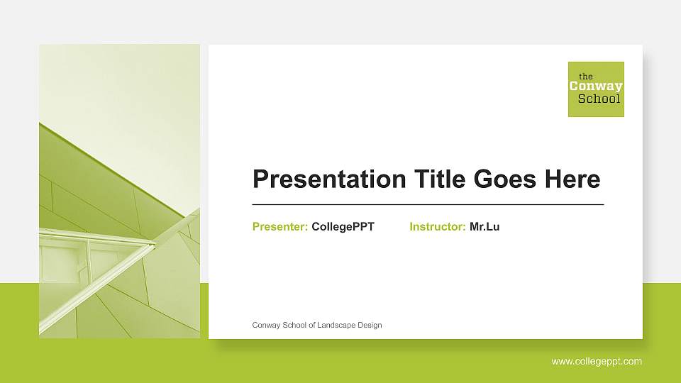 Conway School of Landscape Design General Purpose PPT Template16:9 ratio PPT effect preview image