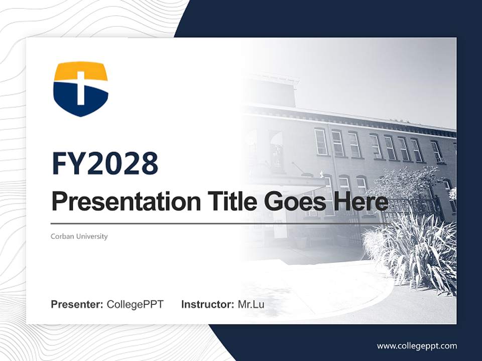 Corban University Academic Presentation/Research Findings Report PPT Template4:3 ratio PPT effect preview image5