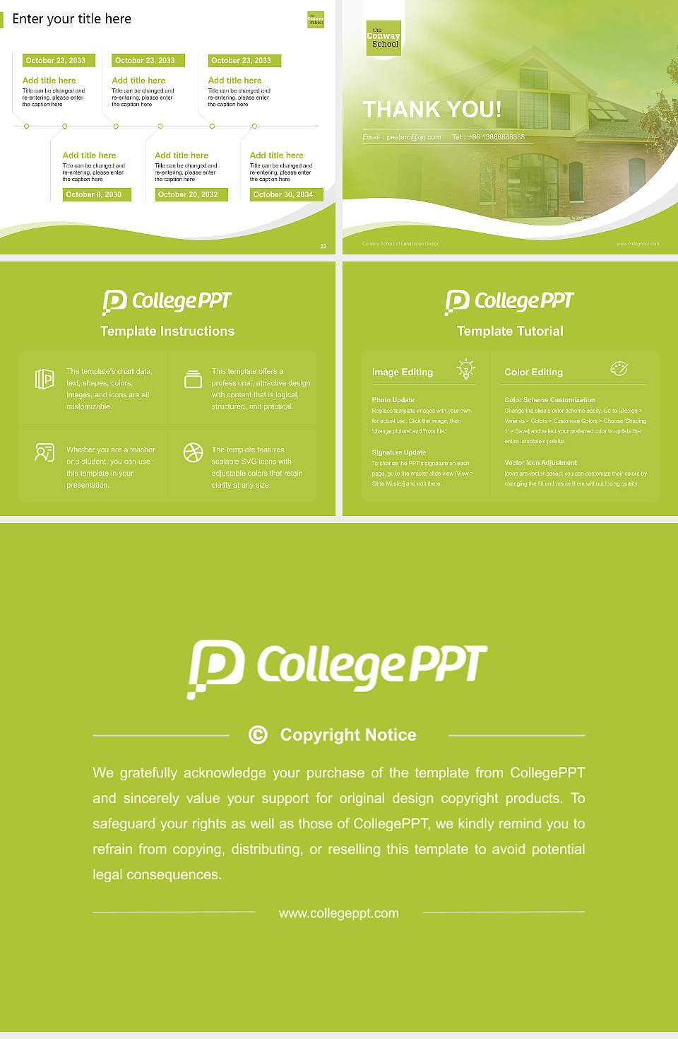 Conway School of Landscape Design Lecture Sharing and Networking Event PPT Template4:3 ratio PPT effect preview image4