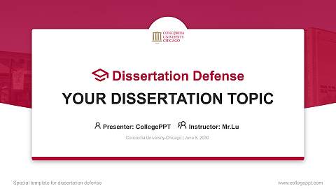Concordia University-Chicago Graduation Thesis Defense PPT Template