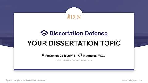 Dallas Theological Seminary Graduation Thesis Defense PPT Template