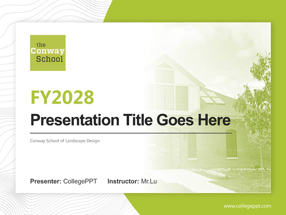 Conway School of Landscape Design Academic Presentation/Research Findings Report PPT Template4:3 ratio PPT effect preview image5