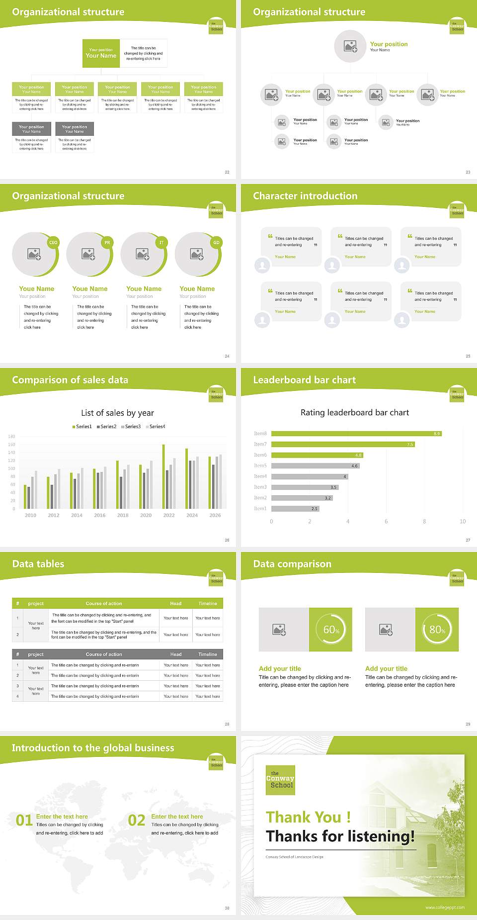 Conway School of Landscape Design Academic Presentation/Research Findings Report PPT Template4:3 ratio PPT effect preview image4