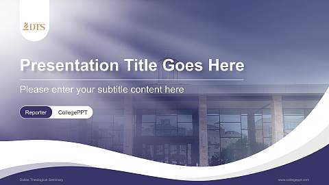 Dallas Theological Seminary Lecture Sharing and Networking Event PPT Template