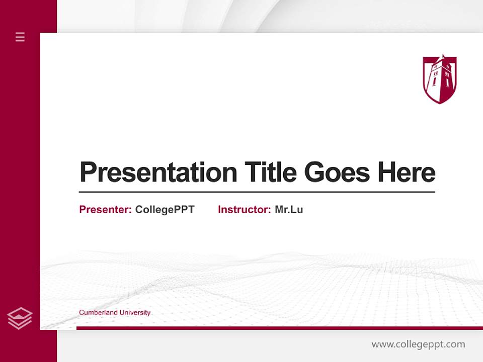 Cumberland University Thesis Proposal/Graduation Defense PPT Template4:3 ratio PPT effect preview image5