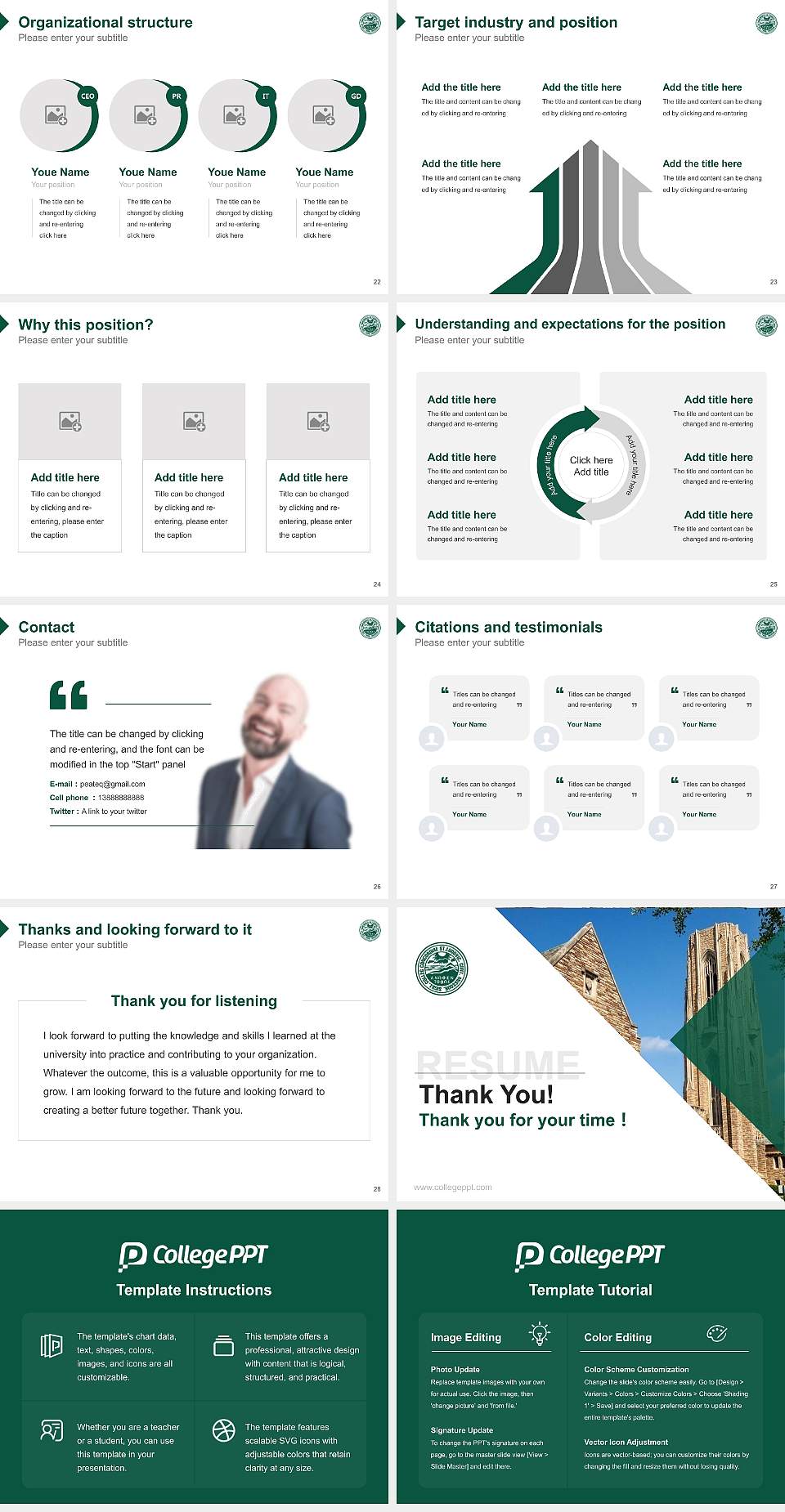 Concordia Seminary Resume PPT Template4:3 ratio PPT effect preview image4