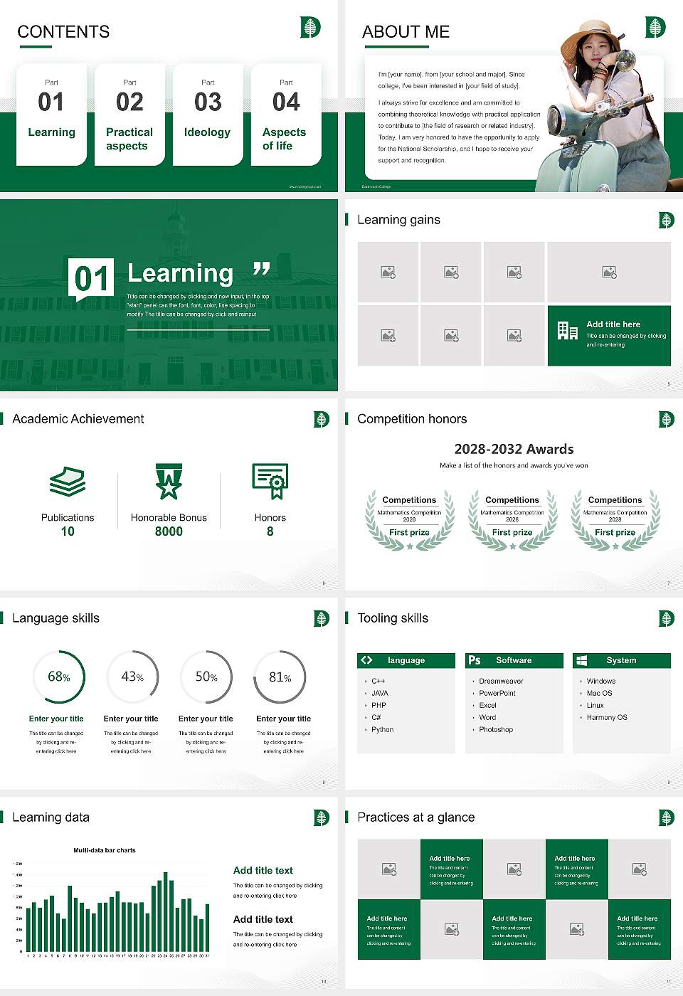 Dartmouth College National Scholarship Defense PPT Template16:9 ratio PPT effect preview image2