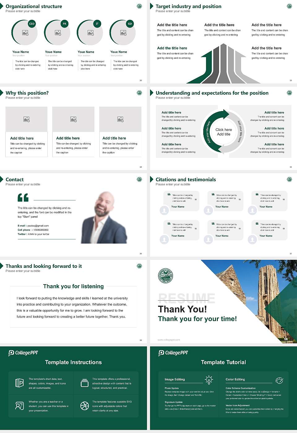 Concordia Seminary Resume PPT Template16:9 ratio PPT effect preview image4