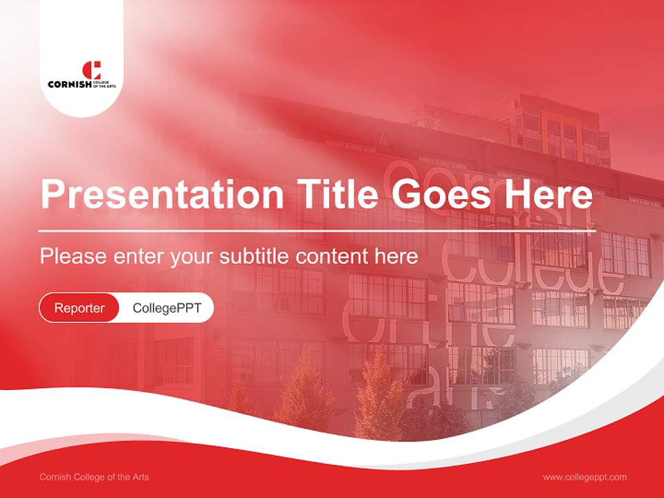 Cornish College of the Arts Lecture Sharing and Networking Event PPT Template4:3 ratio PPT effect preview image4