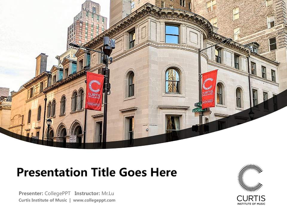 Curtis Institute of Music Course/Courseware Creation PPT Template4:3 ratio PPT effect preview image5