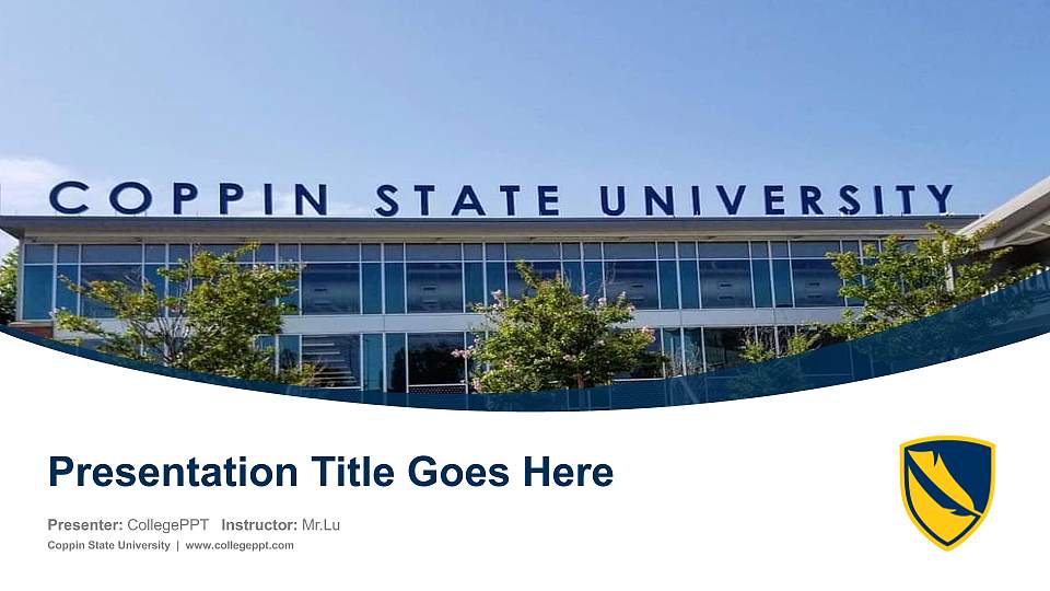Coppin State University Course/Courseware Creation PPT Template16:9 ratio PPT effect preview image