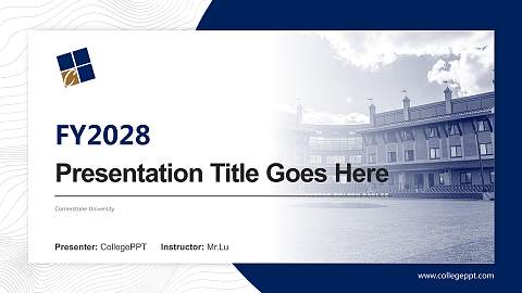 Cornerstone University Academic Presentation/Research Findings Report PPT Template