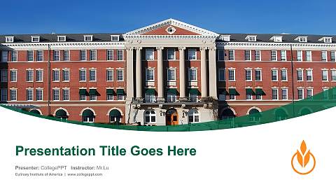 Culinary Institute of America Course/Courseware Creation PPT Template
