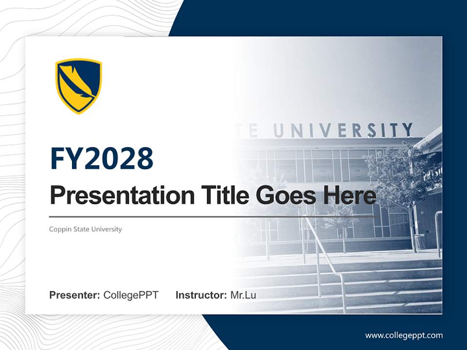 Coppin State University Academic Presentation/Research Findings Report PPT Template4:3 ratio PPT effect preview image5