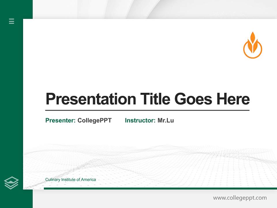 Culinary Institute of America Thesis Proposal/Graduation Defense PPT Template4:3 ratio PPT effect preview image5