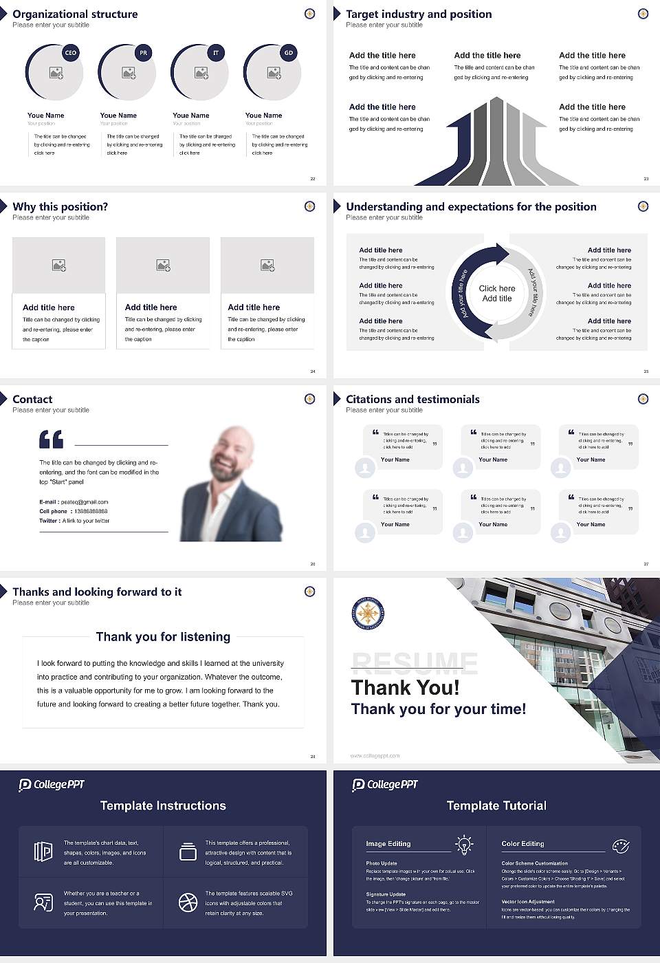 Daniel Morgan Graduate School of National Security Resume PPT Template16:9 ratio PPT effect preview image4