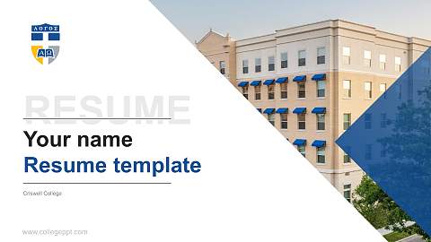 Criswell College Resume PPT Template