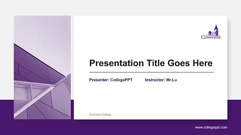 Converse College General Purpose PPT Template