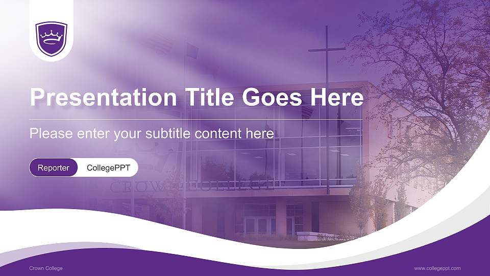 Crown College Lecture Sharing and Networking Event PPT Template16:9 ratio PPT effect preview image