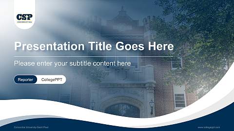 Concordia University-Saint Paul Lecture Sharing and Networking Event PPT Template