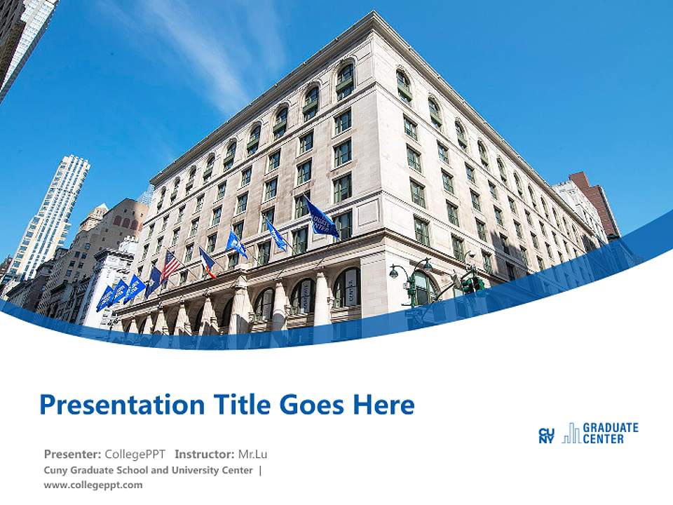Cuny Graduate School and University Center Course/Courseware Creation PPT Template4:3 ratio PPT effect preview image5