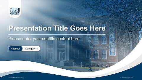 Culver-Stockton College Lecture Sharing and Networking Event PPT Template