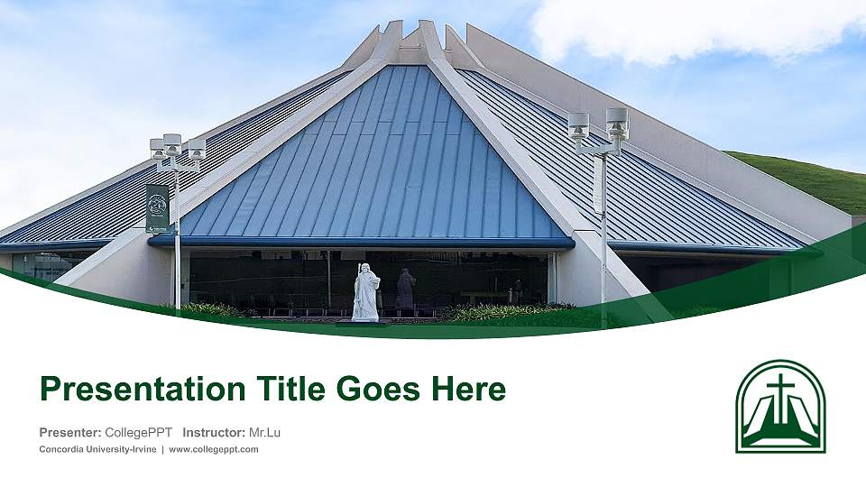 Concordia University-Irvine Course/Courseware Creation PPT Template16:9 ratio PPT effect preview image