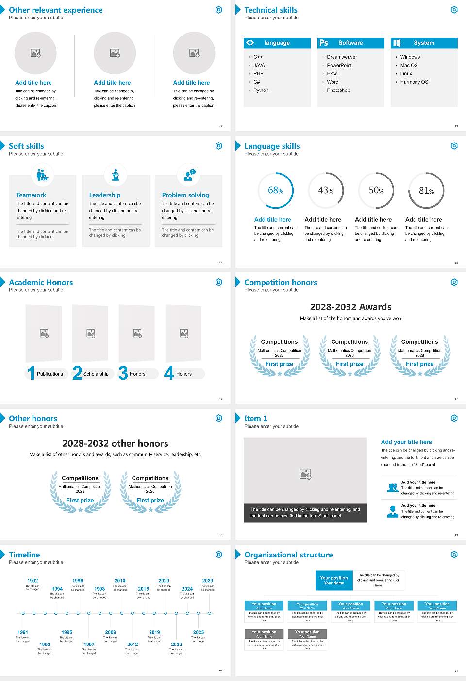 Dakota State University Resume PPT Template16:9 ratio PPT effect preview image3