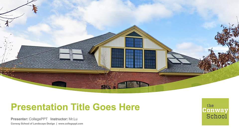 Conway School of Landscape Design Course/Courseware Creation PPT Template16:9 ratio PPT effect preview image