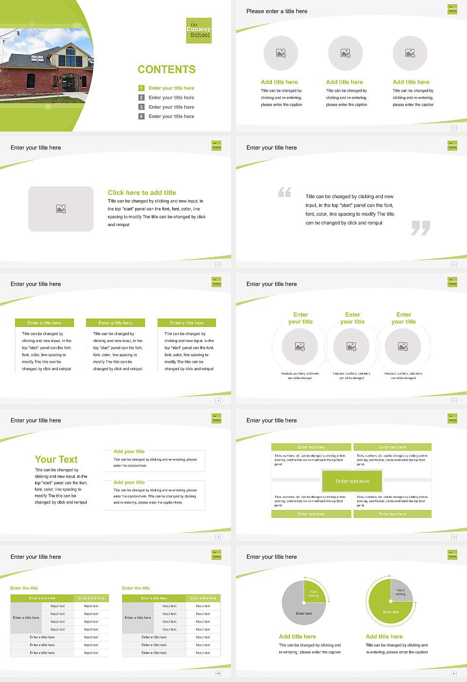 Conway School of Landscape Design Course/Courseware Creation PPT Template16:9 ratio PPT effect preview image2