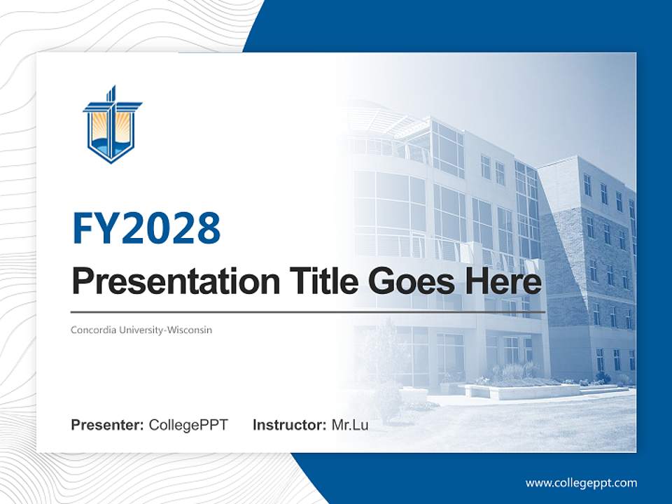 Concordia University-Wisconsin Academic Presentation/Research Findings Report PPT Template4:3 ratio PPT effect preview image5