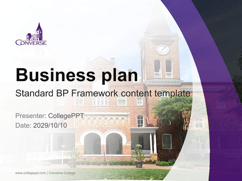 Converse College Competition/Entrepreneurship Contest PPT Template4:3 ratio PPT effect preview image9