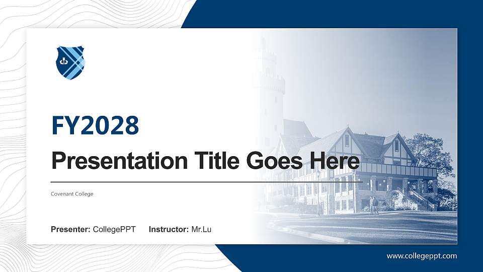 Covenant College Academic Presentation/Research Findings Report PPT Template16:9 ratio PPT effect preview image