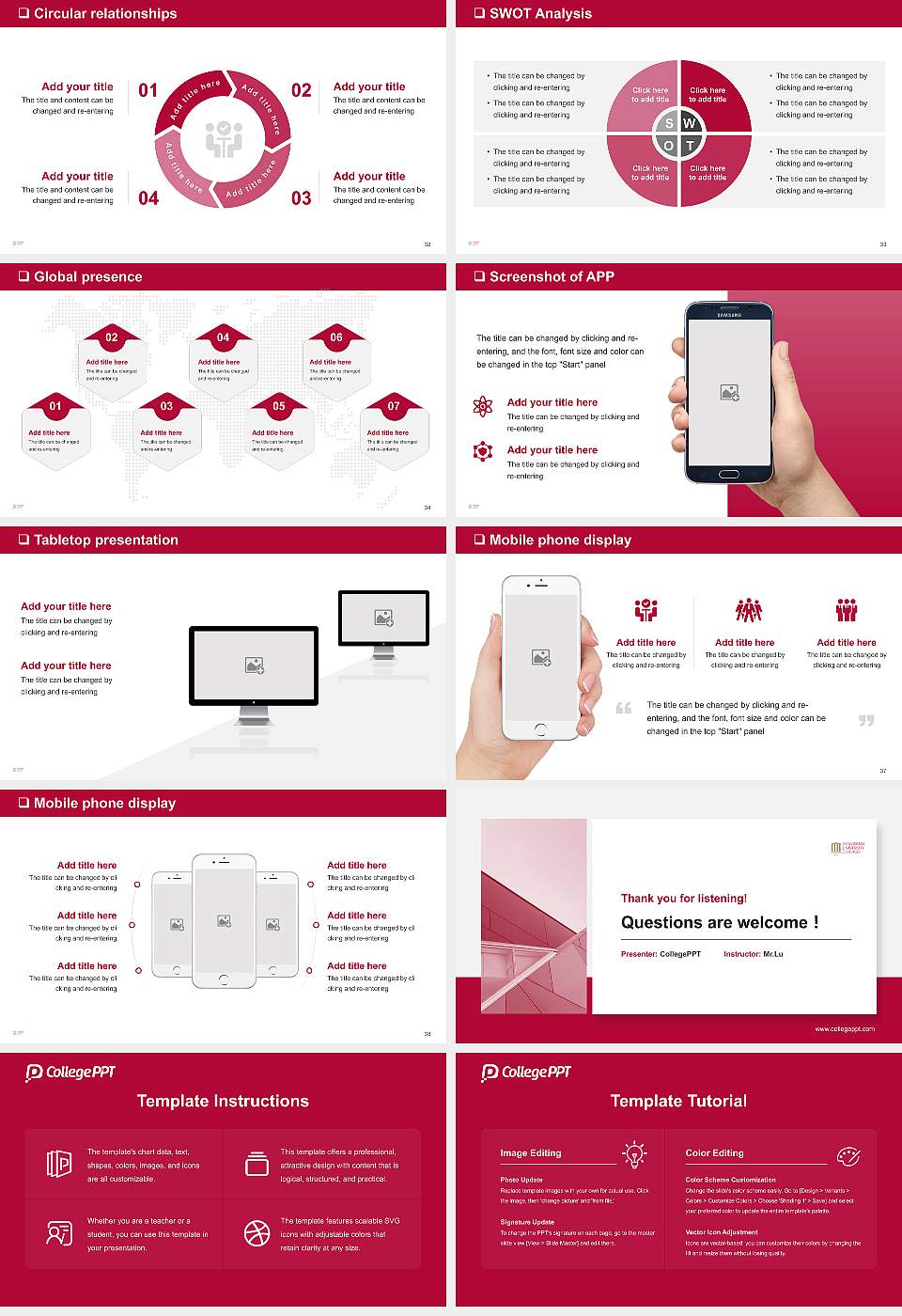 Concordia University-Chicago General Purpose PPT Template16:9 ratio PPT effect preview image5