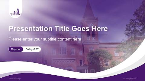 Converse College Lecture Sharing and Networking Event PPT Template