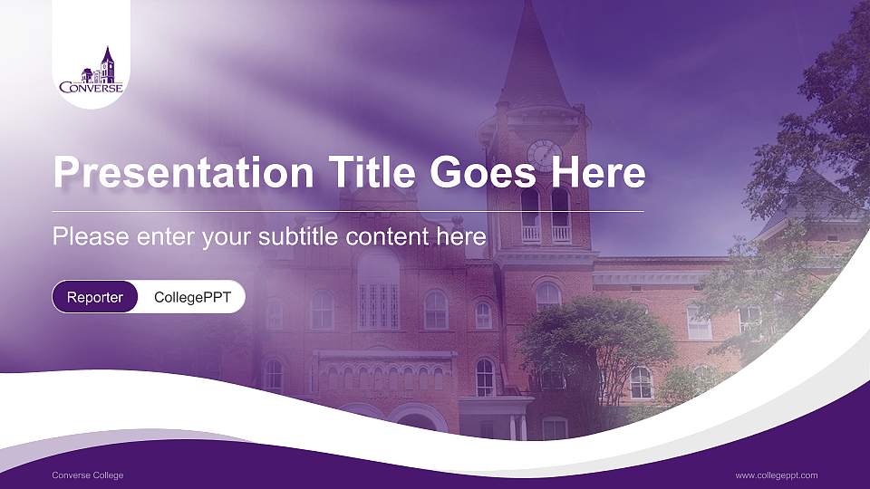 Converse College Lecture Sharing and Networking Event PPT Template16:9 ratio PPT effect preview image