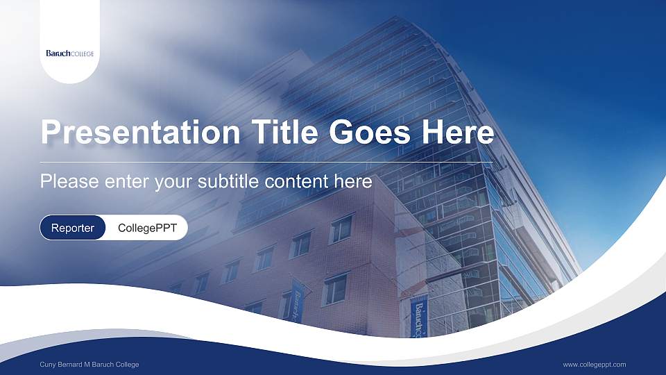 Cuny Bernard M Baruch College Lecture Sharing and Networking Event PPT Template16:9 ratio PPT effect preview image