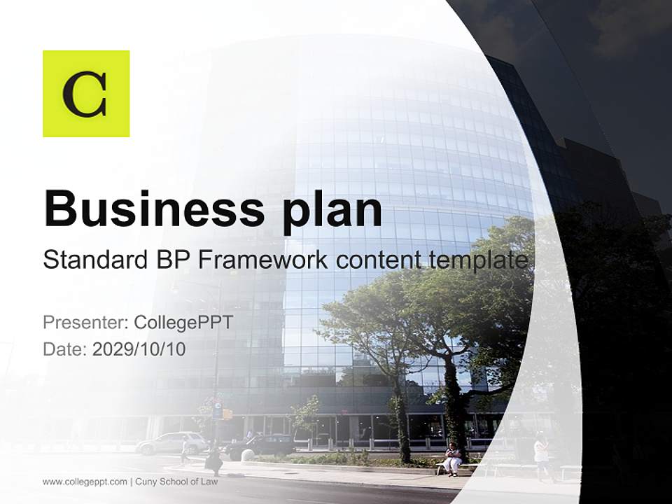 Cuny School of Law Competition/Entrepreneurship Contest PPT Template4:3 ratio PPT effect preview image9