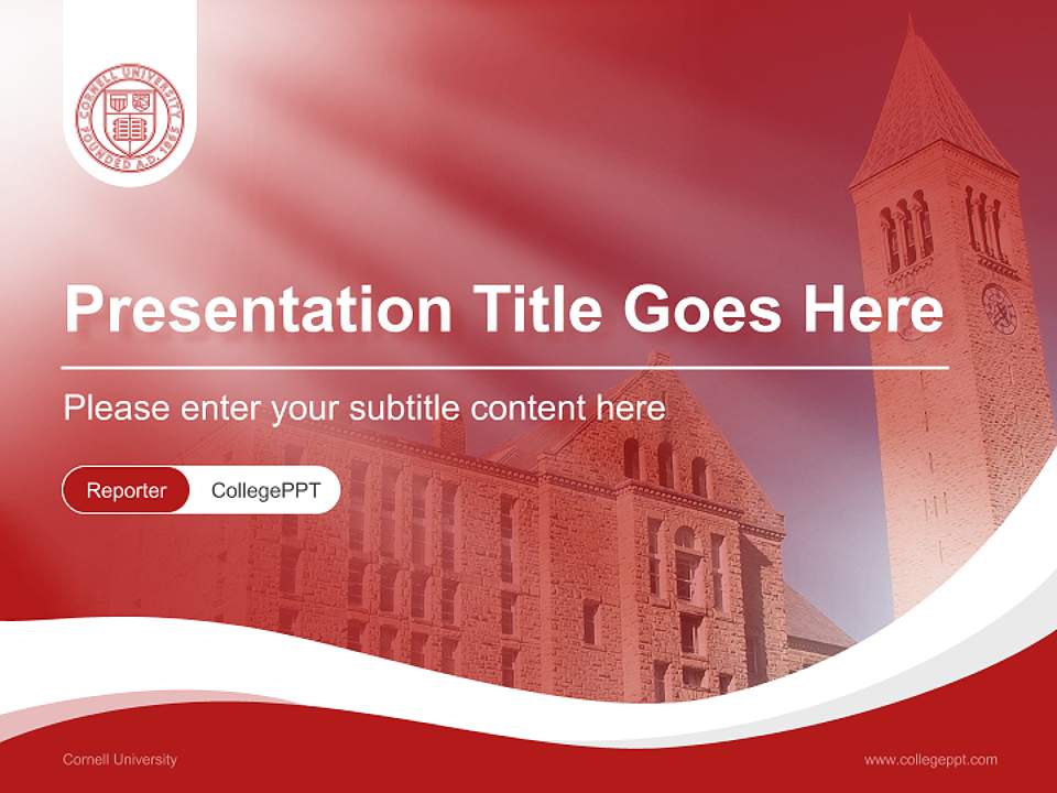 Cornell University Lecture Sharing and Networking Event PPT Template4:3 ratio PPT effect preview image4