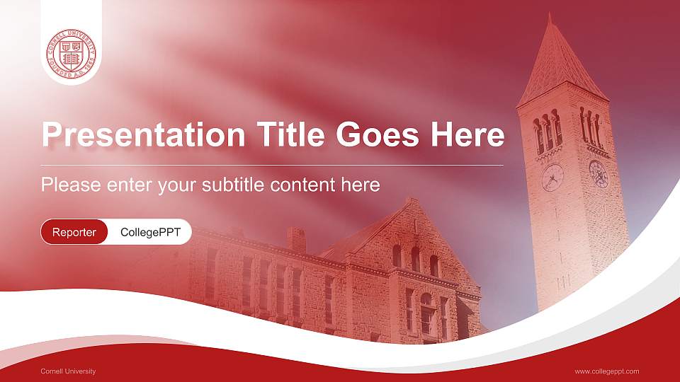 Cornell University Lecture Sharing and Networking Event PPT Template16:9 ratio PPT effect preview image