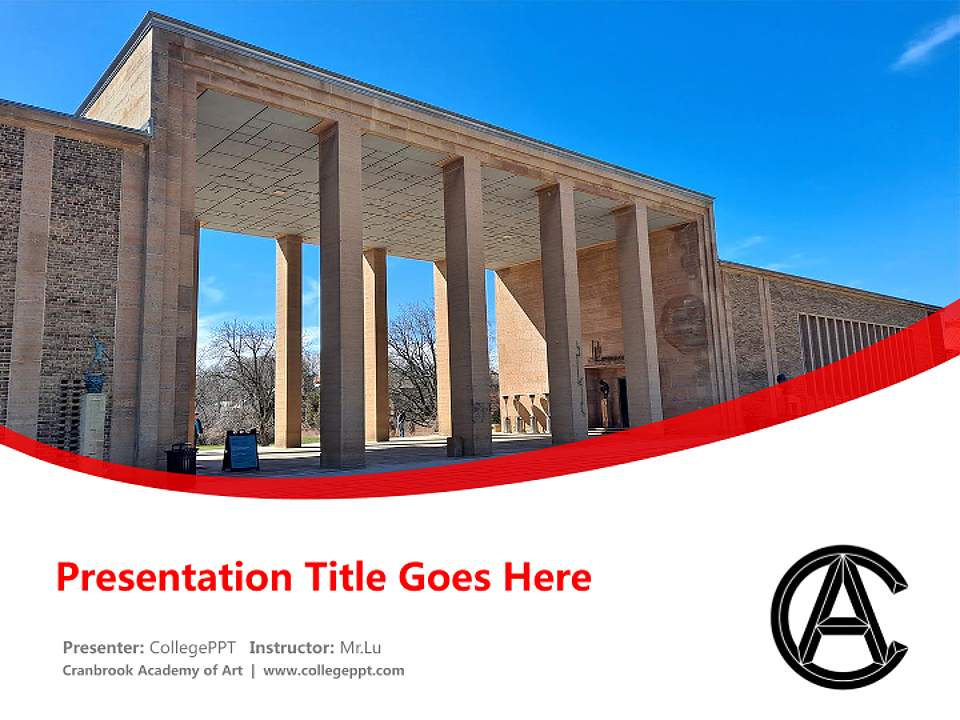 Cranbrook Academy of Art Course/Courseware Creation PPT Template4:3 ratio PPT effect preview image5