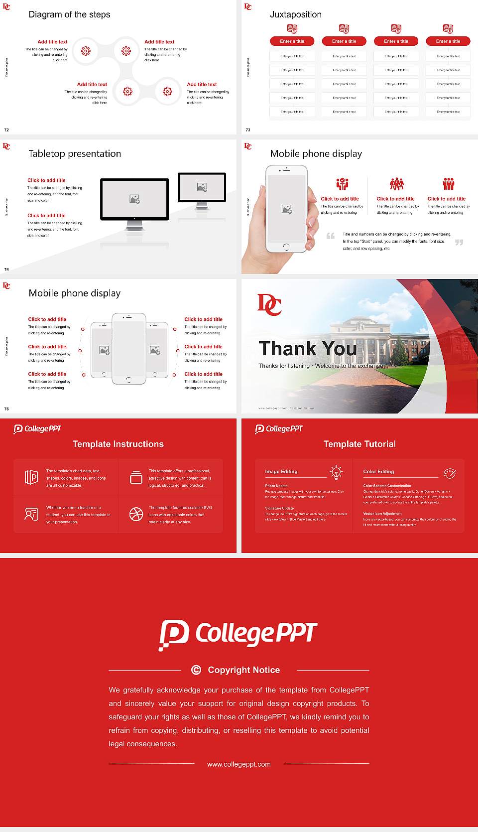 Davidson College Competition/Entrepreneurship Contest PPT Template16:9 ratio PPT effect preview image9