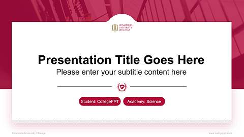 Concordia University-Chicago National Scholarship Defense PPT Template