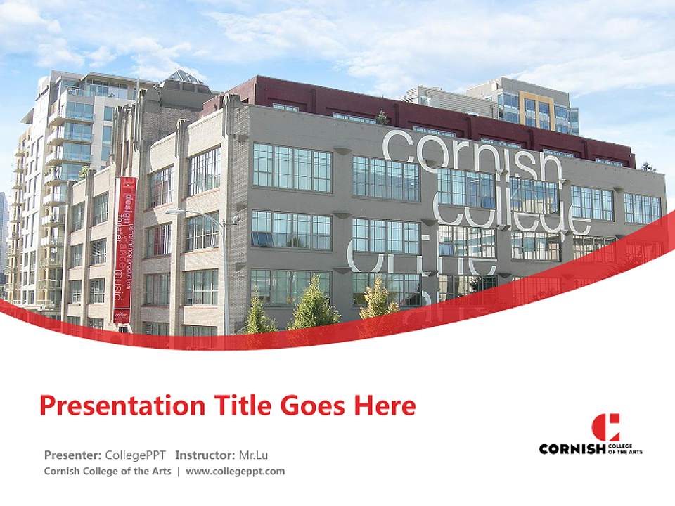 Cornish College of the Arts Course/Courseware Creation PPT Template4:3 ratio PPT effect preview image5