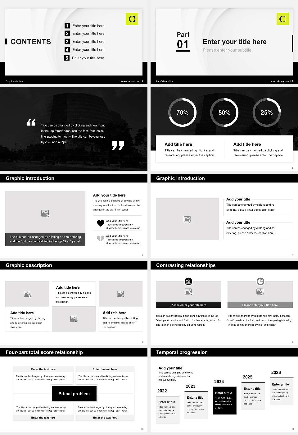Cuny School of Law Thesis Proposal/Graduation Defense PPT Template16:9 ratio PPT effect preview image2
