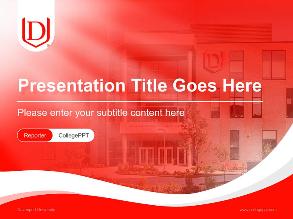 Davenport University Lecture Sharing and Networking Event PPT Template4:3 ratio PPT effect preview image4